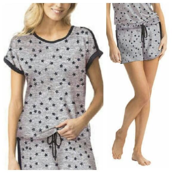 Lucky Brand Women's 2 Piece PJ Set Gray Navy Size M - Picture 1 of 8